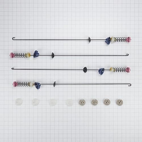 Miniatura 2 de Whirlpool W10440786 Kit de barra de suspensión de arandela de carga superior OEM, plata