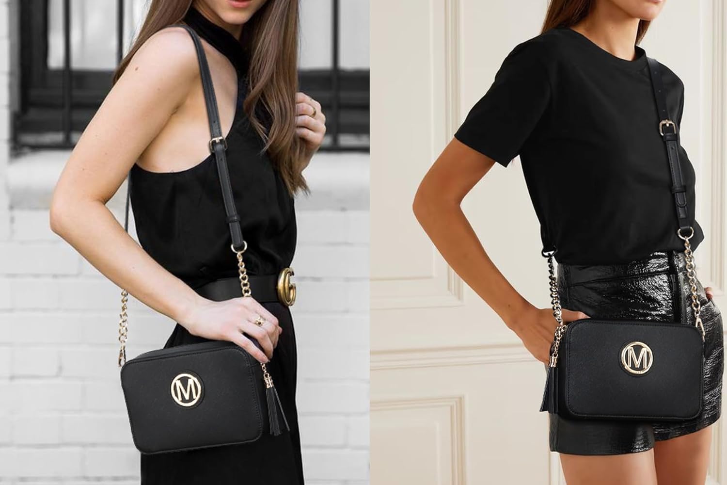 MKP Stylish Lightweight Fashion Crossbody Bag for Women Chic Signature Shoulder Messenger Bag with Tassel Zipper Pocket - Image 2