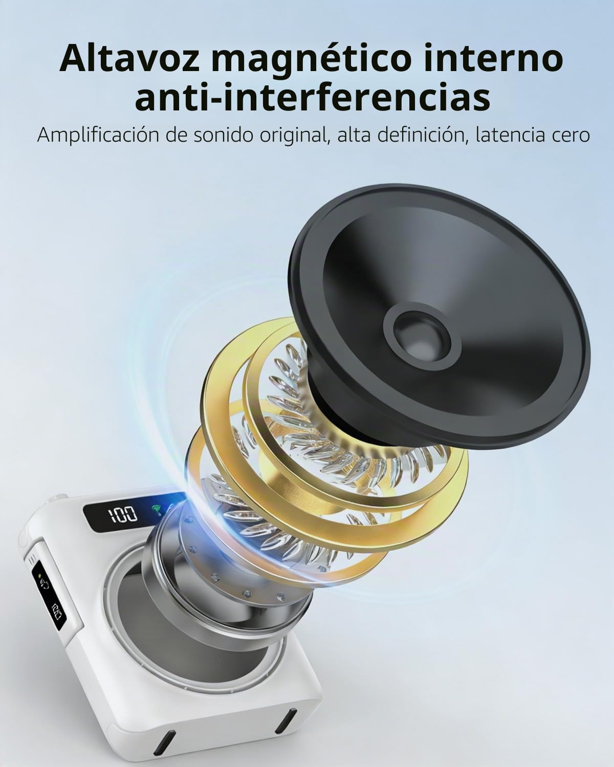Amplificador de voz con micrófono inalámbrico de solapa, Mini Altavoz Portátil con 2 micrófonos inalámbricos, compartimento para micrófono recargable, para profesores, tour guías, entrenadores (White)
