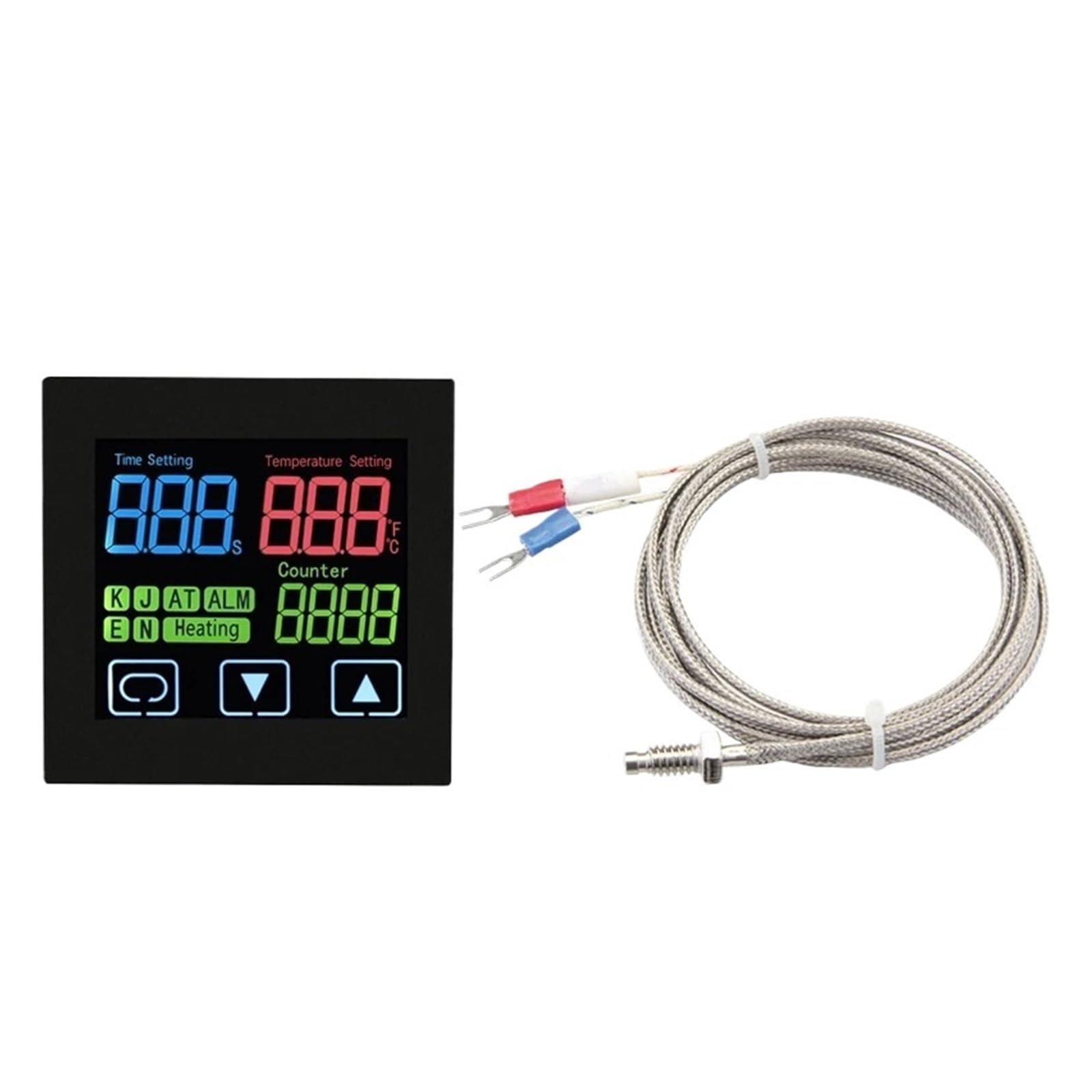 Regulator temperatury, termostat do prasy cieplnej z timerem i funkcją licznika, ekran dotykowy, alarm czasowy, tłoczenie na gorąco, regulator temperatury PID (wyjście przekaźnikowe)