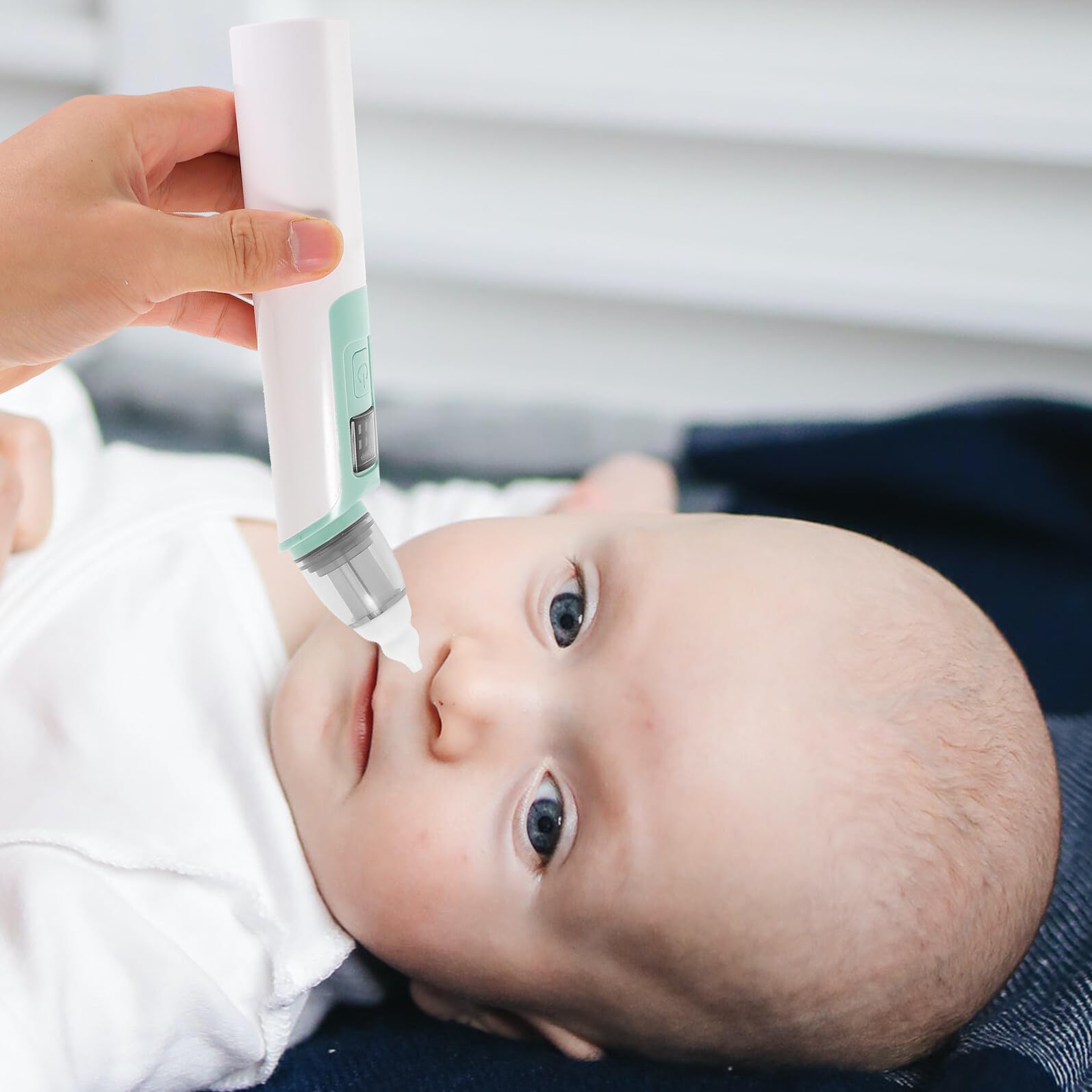 Elektrischer Nasenreiniger und Einfachem Reinigen mit Abnehmbaren Silikonspitzen Pp Material Nasensauger für Babys für Zuhause und Reisen