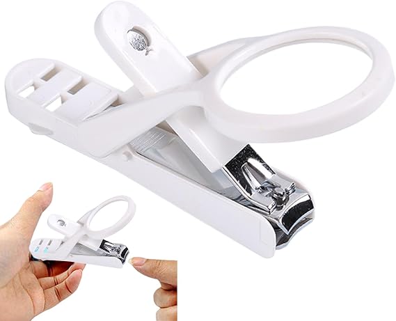 Générique Coupe-Ongles Rotatif avec Loupe Grossissante 2X