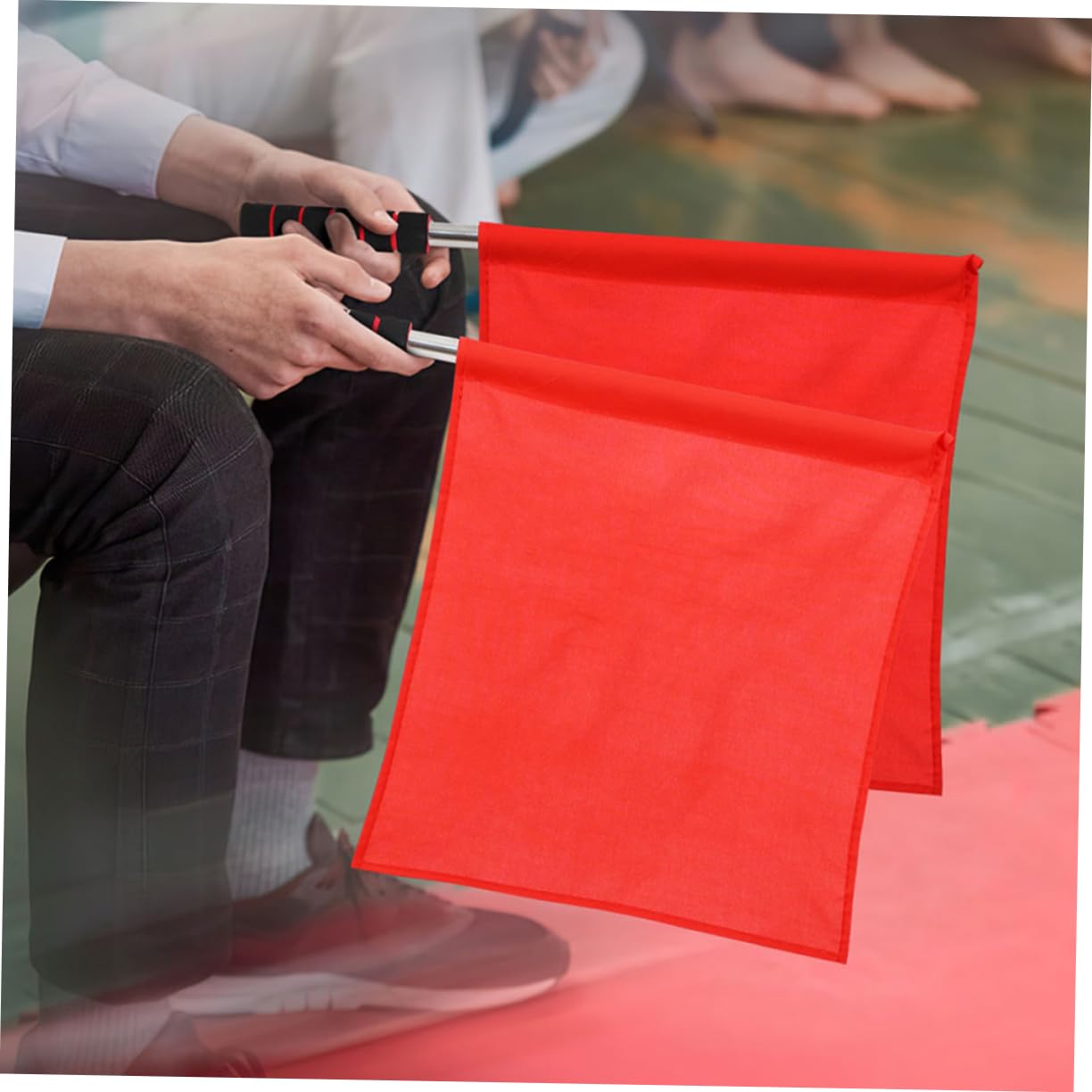 Kisangel 5 Sätze Fahnenstange Flagrip Edelstahlflaggen Flaggenmast Rennauto Notfall Schiedsrichterfahne Signalflagge Schwenkende Flagge Für Den Rennsport Rostfreier Stahl Rot 3 Stück * 5