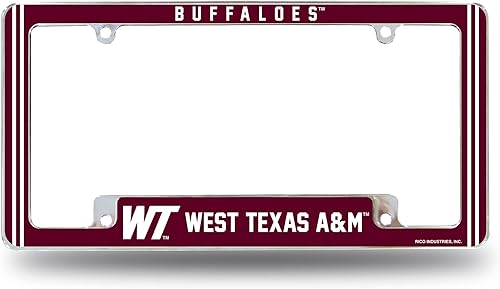 Miniatura 282 de Rico Industries NCAA Classic 12" x 6" Chrome All Over Automotive License Plate Frame for Car/Truck/SUV