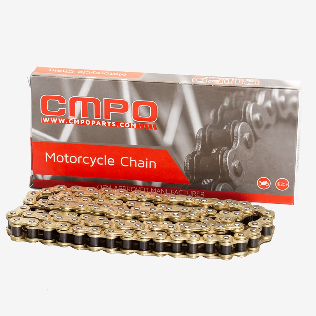 Lextek Motorcycle Drive Chain 428-114 Links Lexmoto Hunter 50 E4 TD50Q-E4/Oregon 125 HJ125-K/ZSB 125 EFI SK125-8-E4/ZSB 125 Euro 5 SK125-8-E5/ZSB 125 SK125-8 Gold