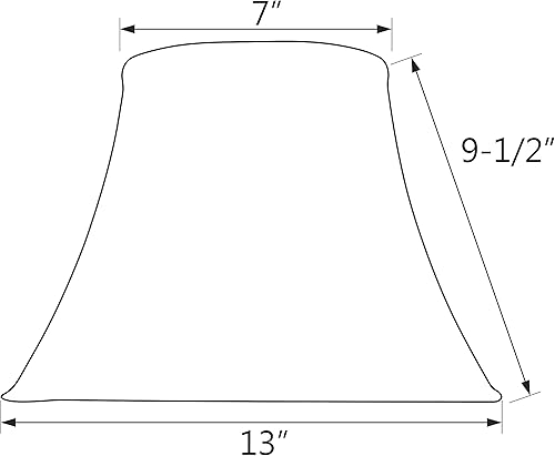 Miniatura 3 de Aspen Creative 30098A Pantalla de lámpara de construcción de araña con forma de campana de transición, blanca, 7 pulgadas superior x 13 pulgadas