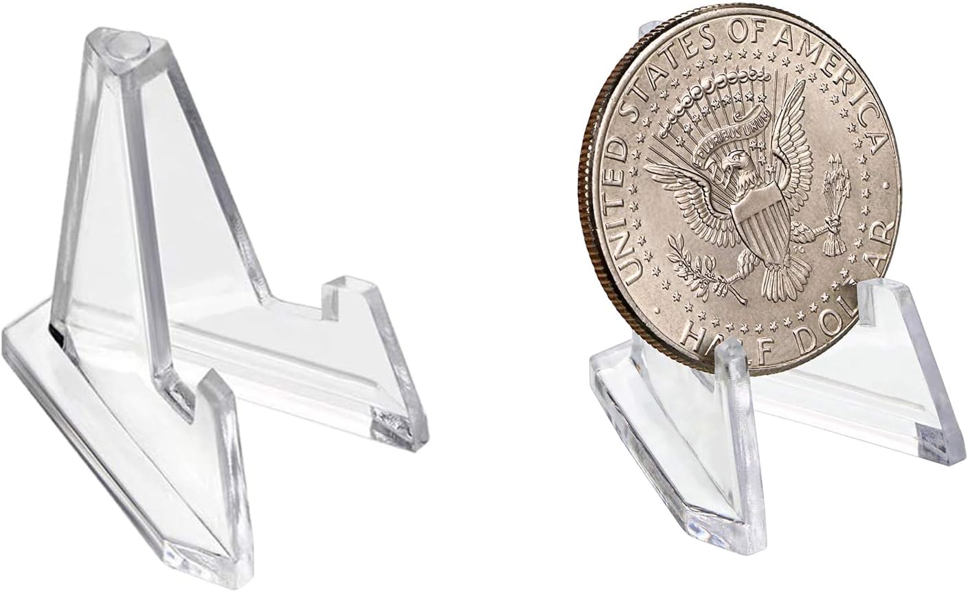 36 Packs(3 SIzes) Acrylic Easel Stands Display Stands/Plate Stands Coin