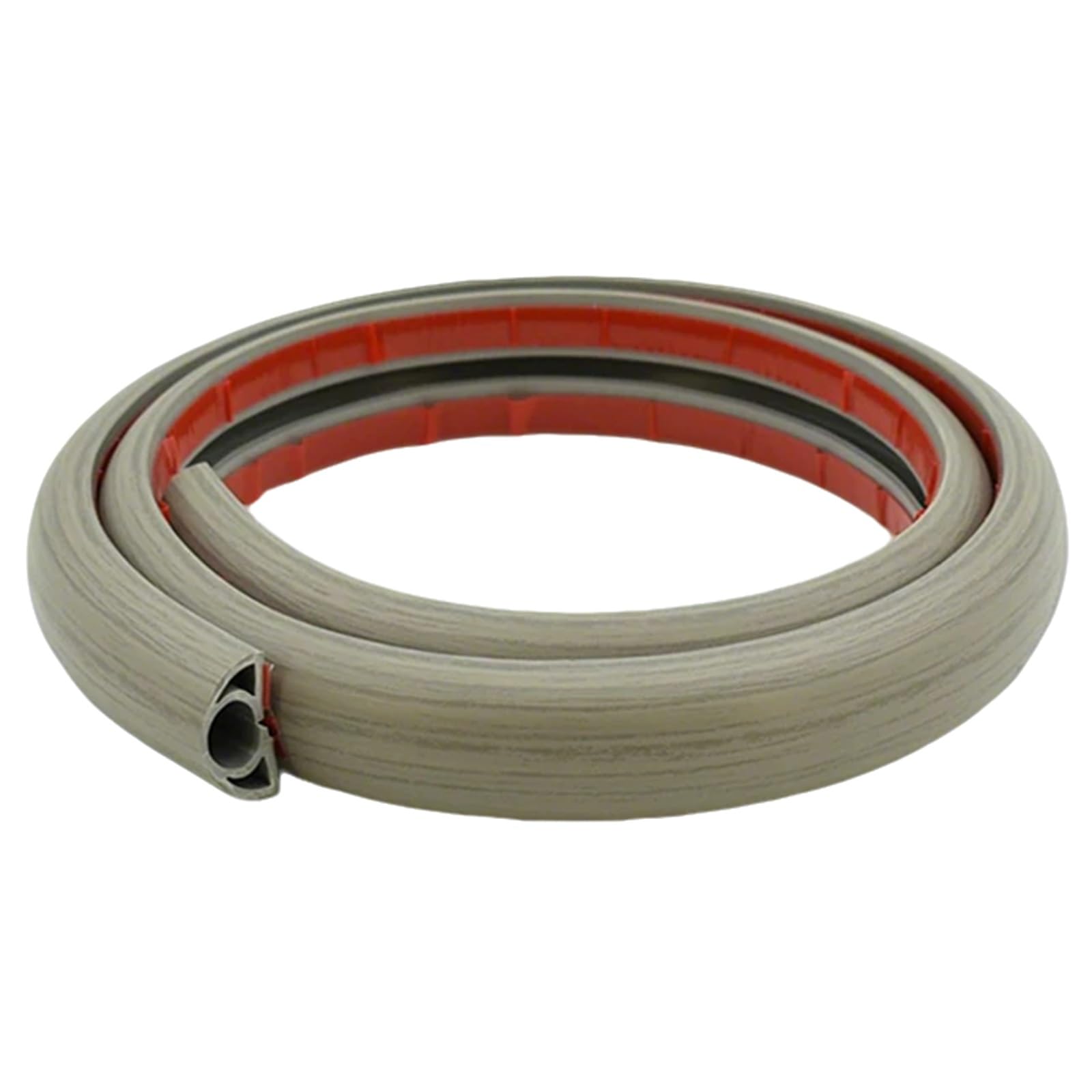 Cubrecables De Suelo De PVC Blando con Textura De Madera, Escondecables Flexible Cortable A Medida para Dormitorios, Autoadhesivo, Evita Riesgos De Tropiezos(Grey Texture,10M)