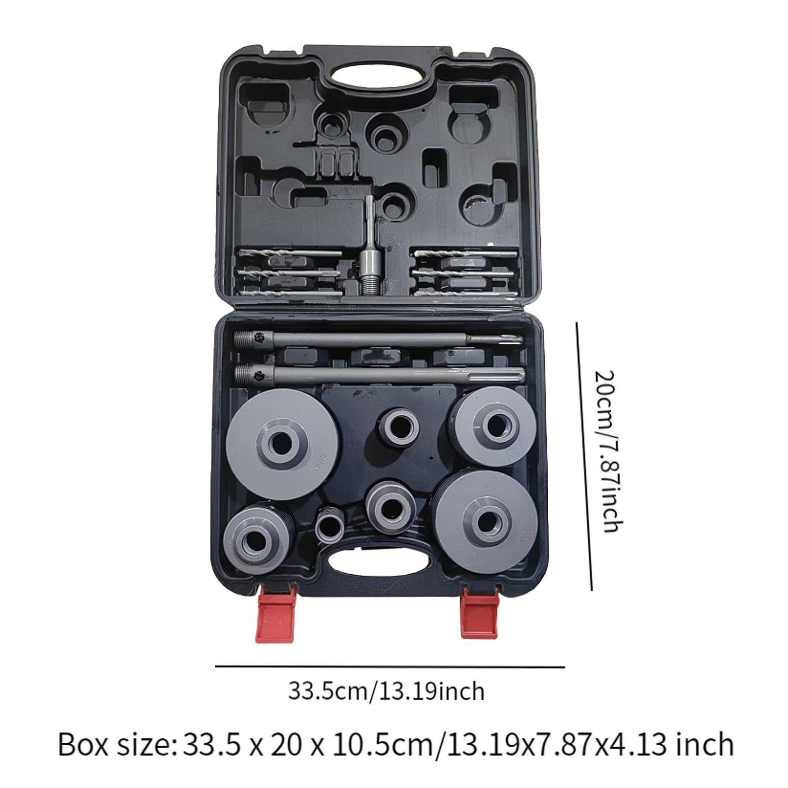 Kit de 16 Piezas de de Agujeros de Hormigón, 30/40/50/65/80/100/110 Mm, Profesional para Tuberías de Agua, Broca Afilada de Po