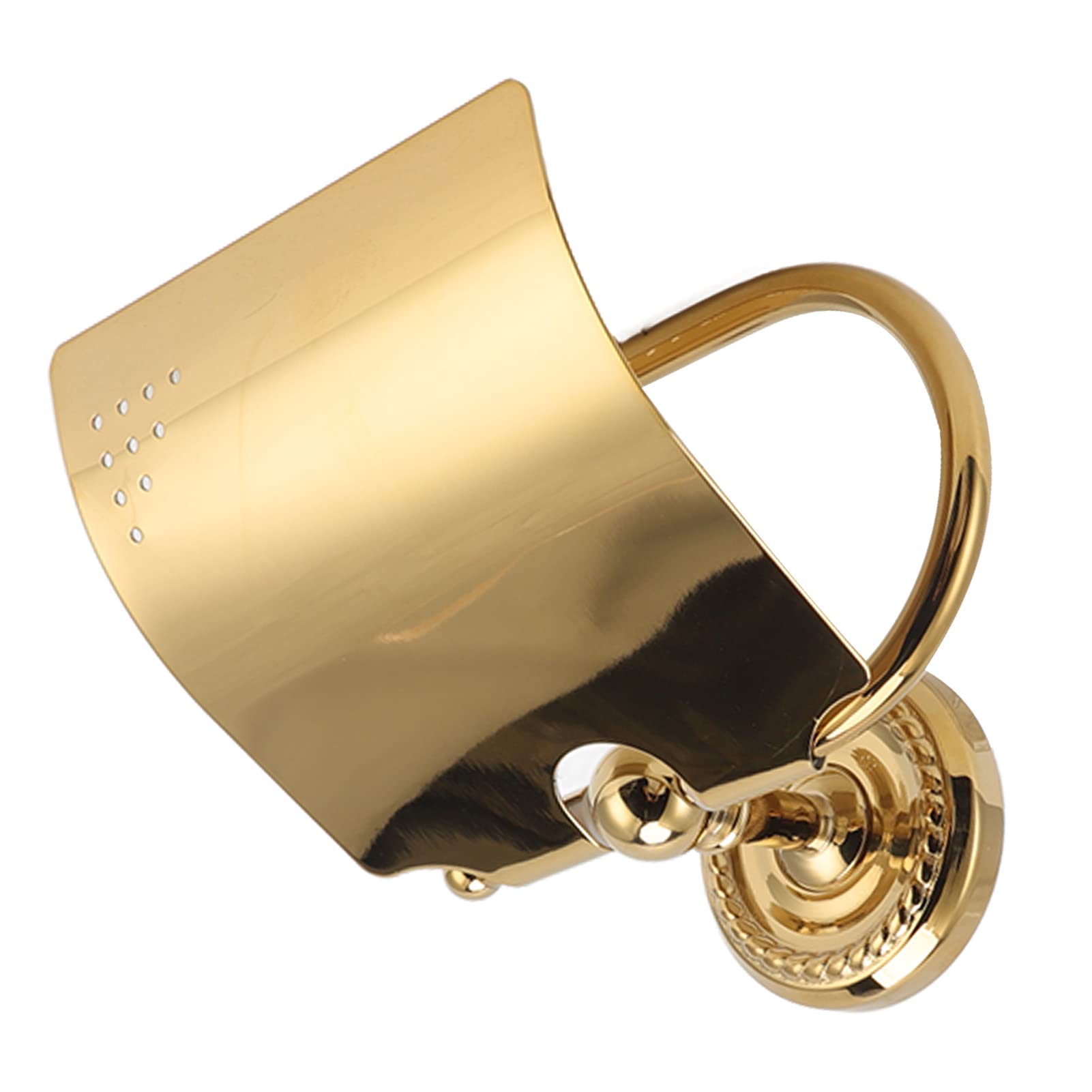 Portarotolo da montato a parete, elegante portarotolo in acciaio inox e ottone durevole per bagno