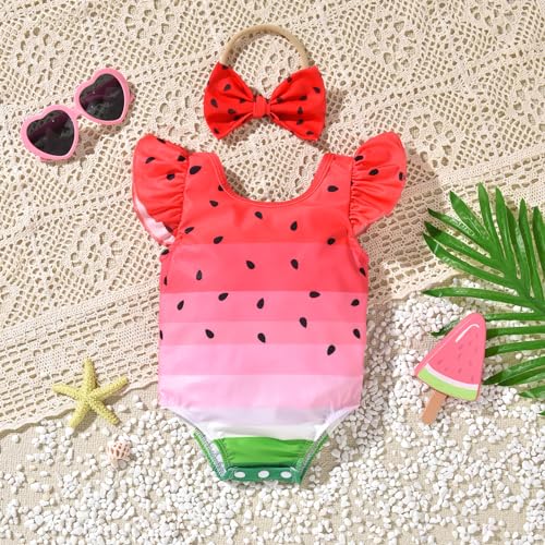 Image of Toddler Girl Baby Ruffles Mermaid Fish Scale Swimsuit One Piece Swimwear Bathing Sunsuit