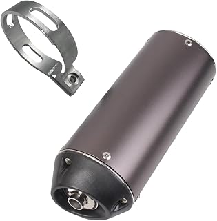 Motorcycle Muffler Noise Reduction Below 75 Decibels Exhaust Titanium Alloy Coating Silencer Engine Parts For Yamaha Honda CRF50 125cc SSR Off-Road ATV Pit Dirt Bike Accessories(38mm)