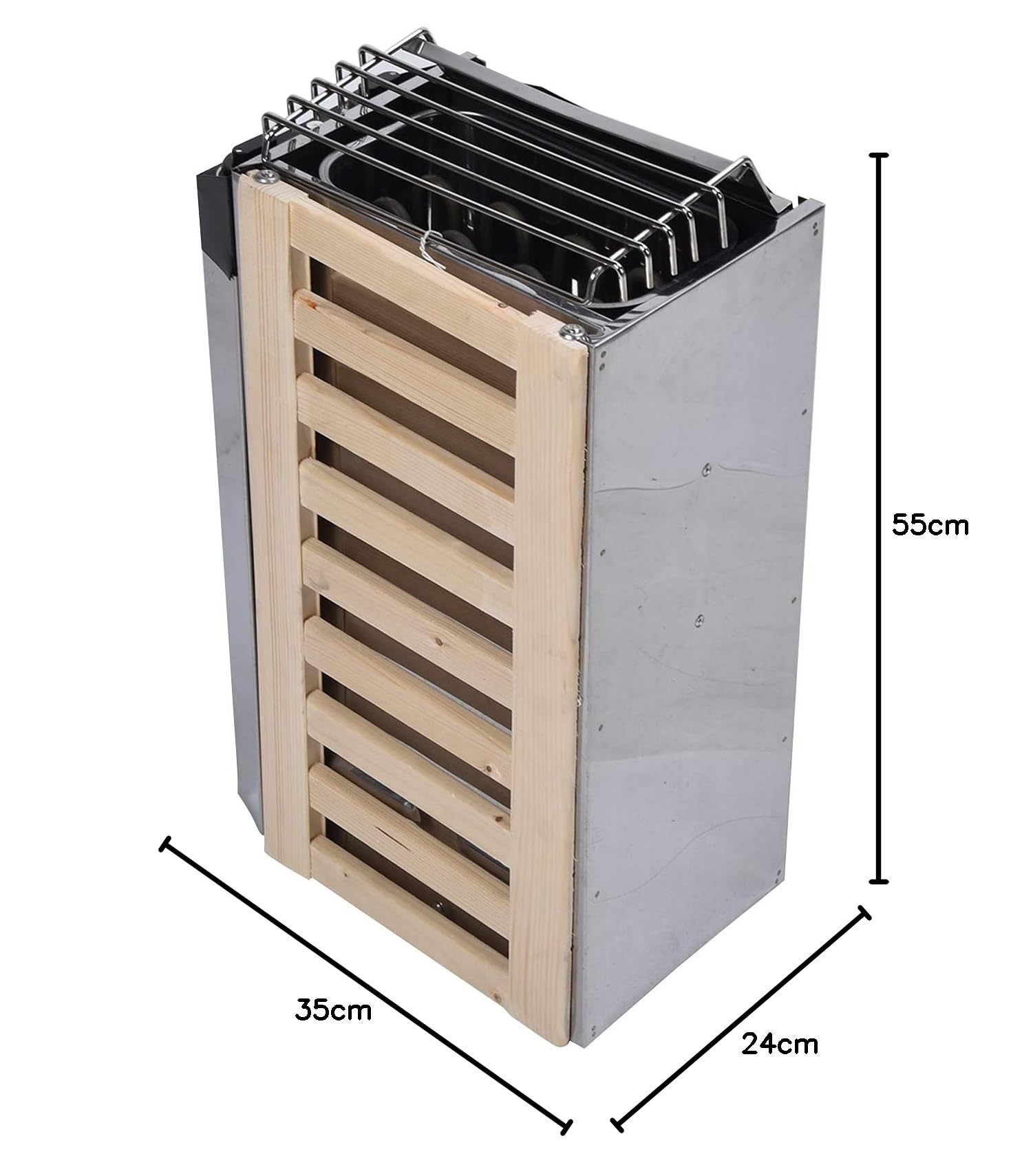 Estufa de Sauna 3.6KW Estufa de Sauna de Acero Inoxidable Tipo de Control Interno Calentador Equipo de Sala de Sauna 230V