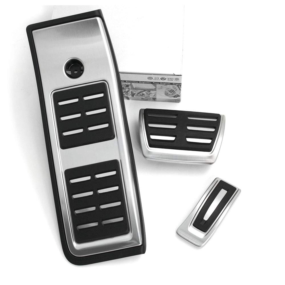 Audi 4K1064205A Pedalkappen DSG Interieur Tuning Kappen Edelstahl, mit Fußstütze