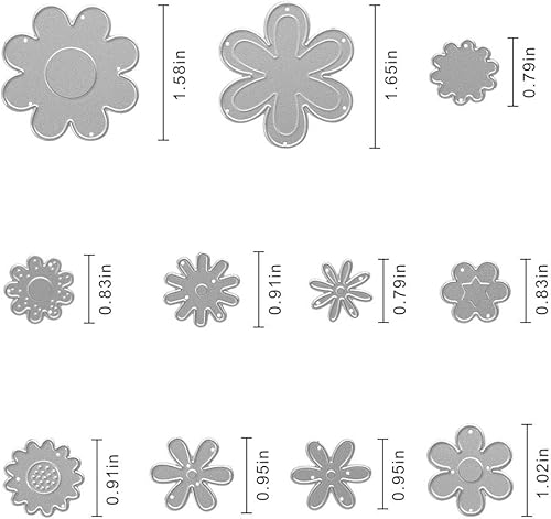 Miniatura 2 de Troqueles de corte de metal, flores en 13 formas, plantilla de estampado en relieve, troqueles para hacer tarjetas, álbumes de recortes, papel,