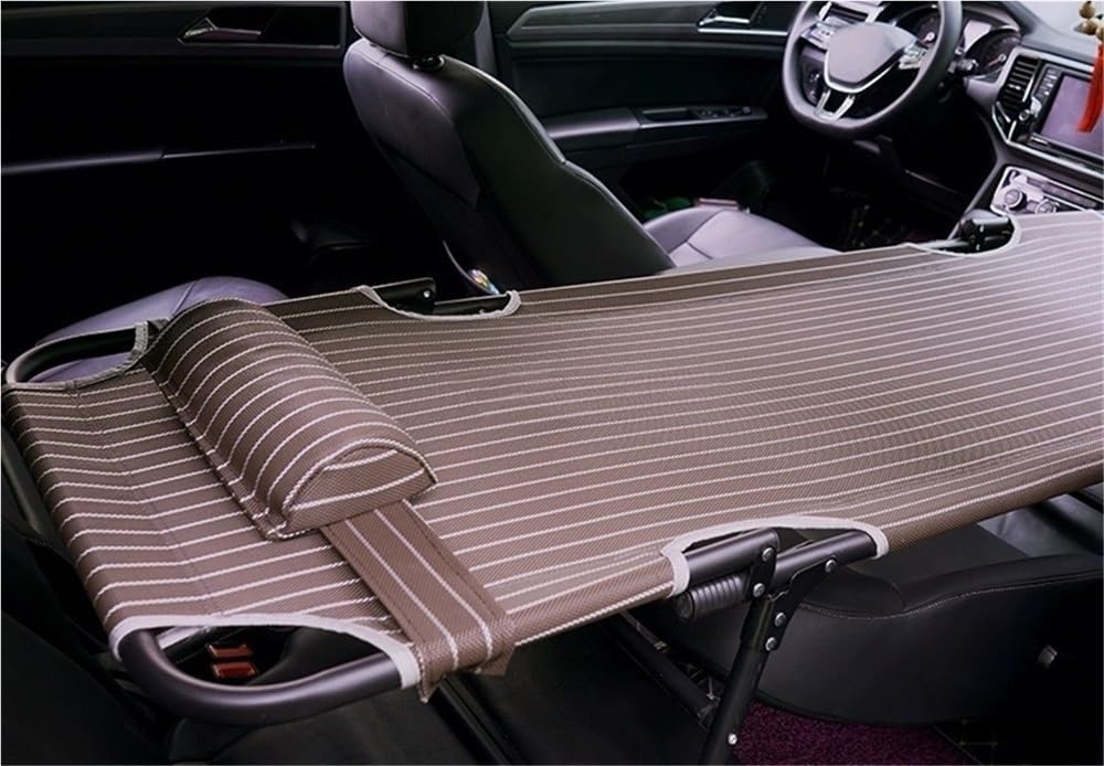 Car Bed Mattress for Rear Seat, Portable Folding Car Mattress for Travel, No Installation and Non-Inflatable, Office Nap Bed(Brown)