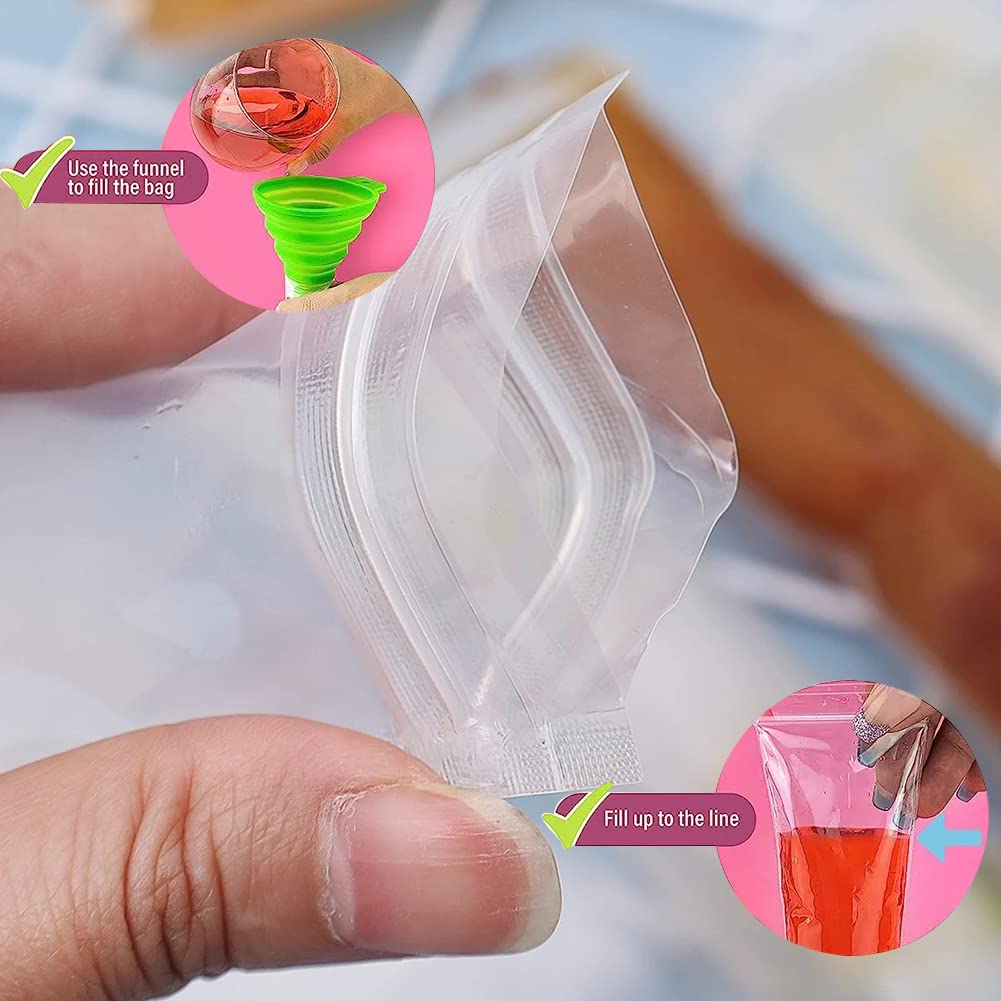 Bolsas de Silicona Desechables para Hacer Paletas de Hielo, Molde Verde para Yogur,Helado,Jugo