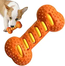 Brinquedo para cães que range, brinquedos de mastigar ossos para cães | Mantenha o animal de estimação ocupado, jogo sensorial calmante para brincadeiras interativas ao ar livre, tédio e mastigação de
