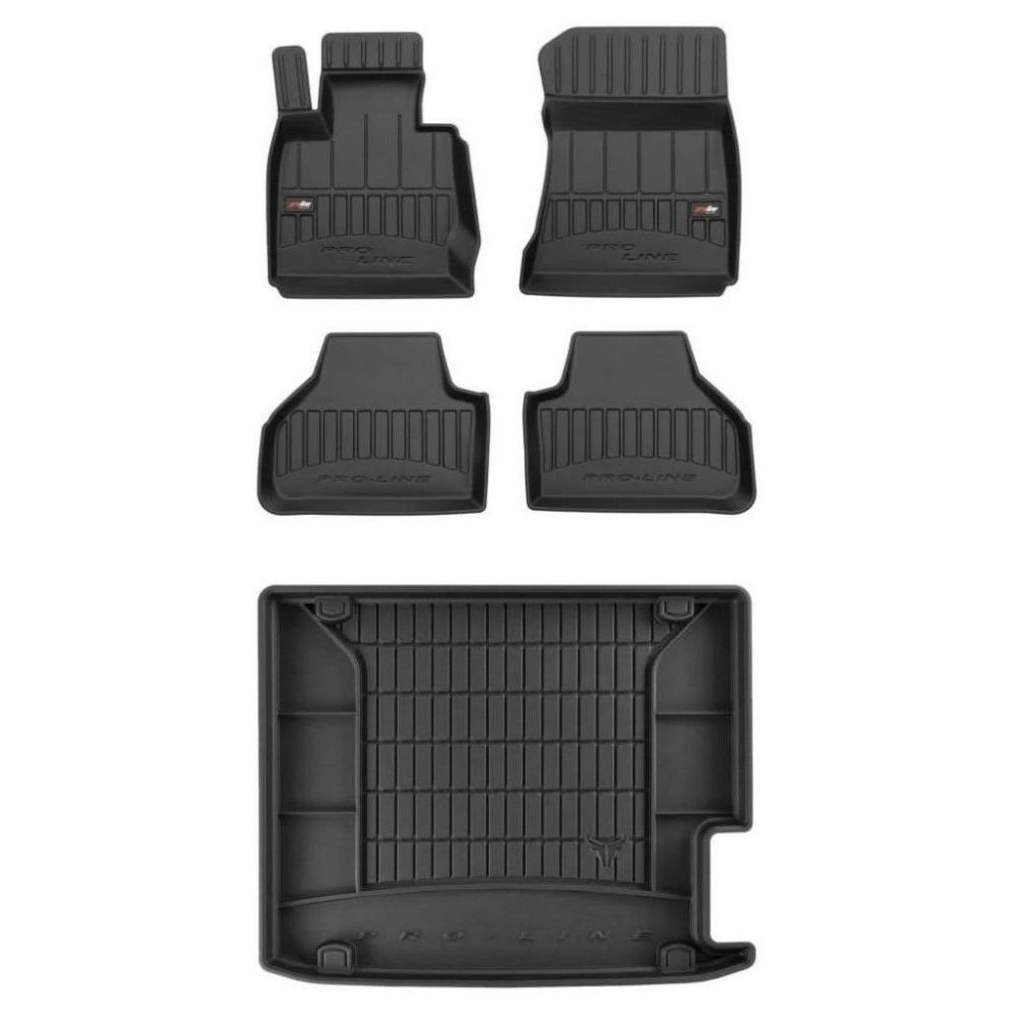 MOTOS Set di tappetini in gomma e tappetini per il bagagliaio per BMW X4 F26 2014-2018 Migliorare il comfort di viaggio con tappetino antiscivolo auto 3D- tappetini per tutte le stagioni auto, protezi