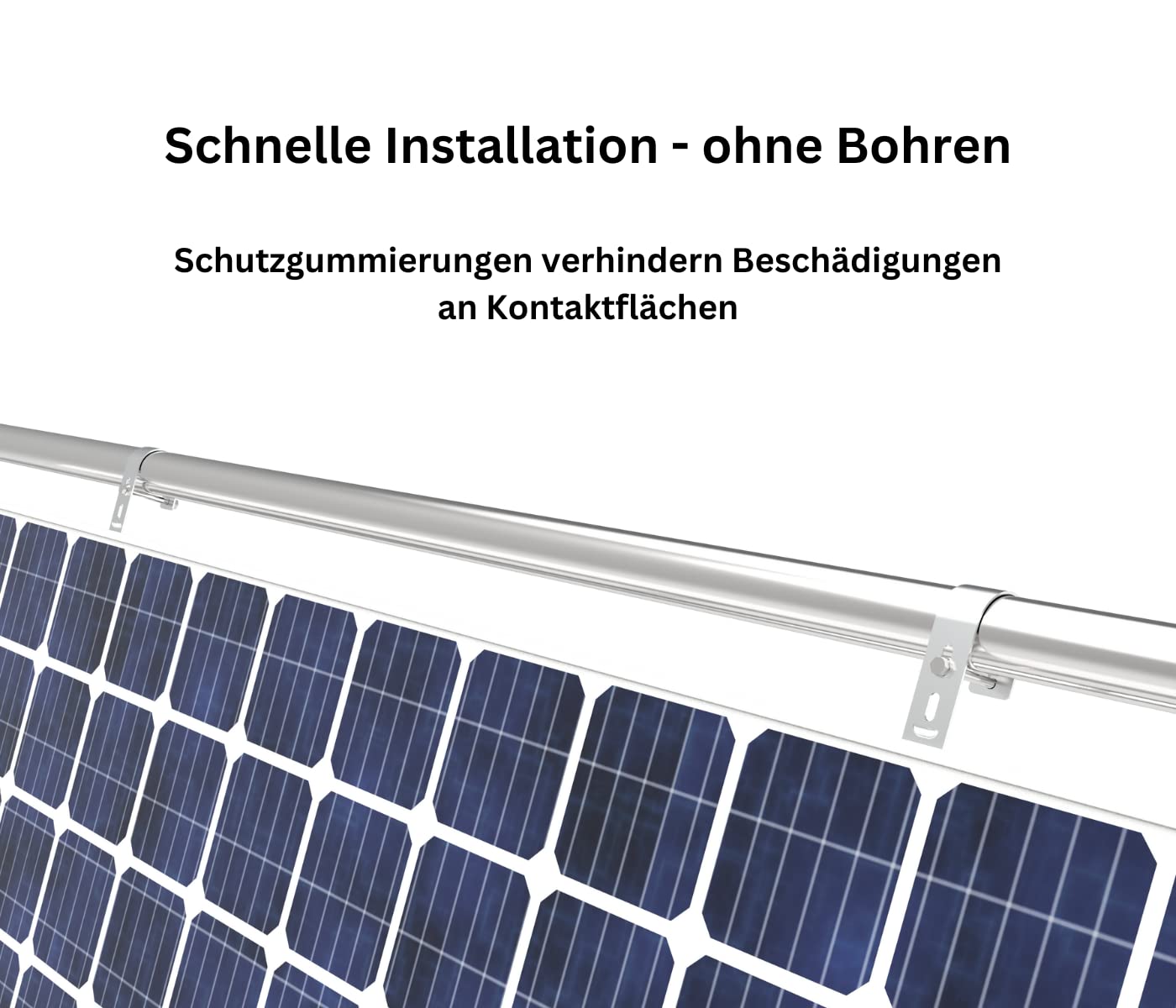 SOLAR ALLin Balkonhaken-Montageset Plus für Solarmodule 0°, 15°-30° Befestigungssystem für Balkonkraftwerk