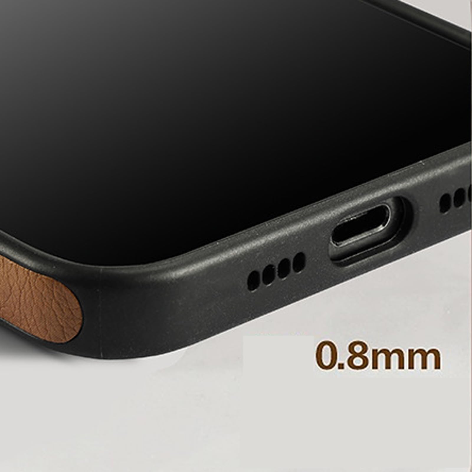 Braun,16 Pro, Lederhülle Für iPhone 16 Pro Max/16 Pro/16 Plus/16, Unterstützt Drahtloses Aufladen Schutzhülle Mit Ring Ständer Fall Case Logo View