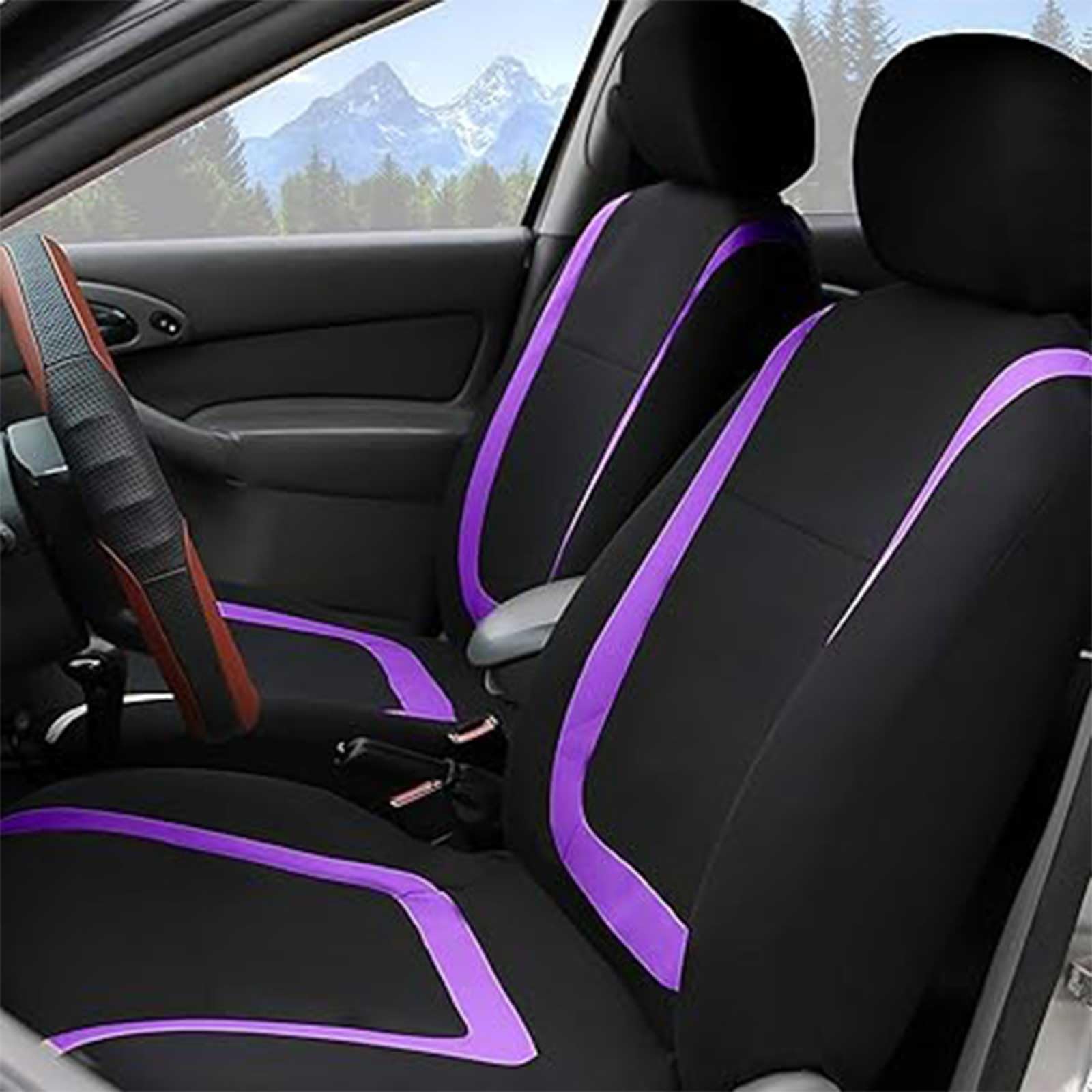 Autositzbezüge Set Für Fiat 500L Living(351)/500L MPW(351)/500L PRO(330)/500L Trekking(330),9pcs Sitzbezüge Vorne Hinten Autositz Schonbezug Protektoren Stoff Sitzbezug Auto-Zubehör Innenraum