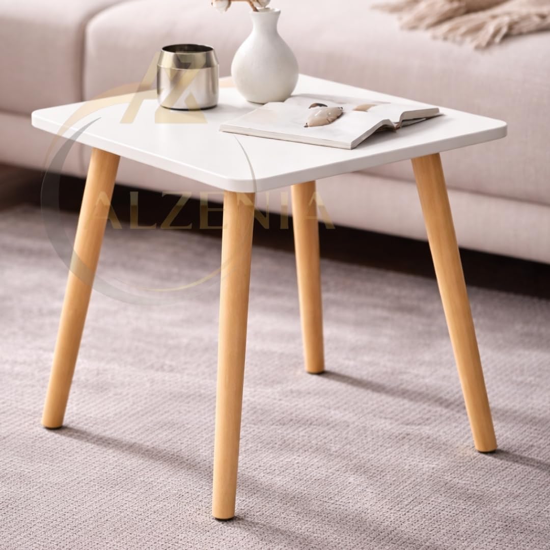 Décor Gorgeous Antique Wooden Foldable Side Table/End Table/Plant Stand/Stool Living Room Kids' Play Furniture Table -White Shape Square-image-30