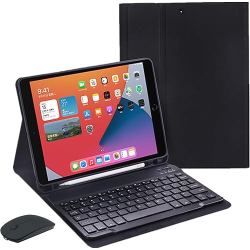 with Mouse Keyboard case for Galaxy Tab A9+ /Tab A9 Plus 11 inch, 2023 Release Model SM-X210/X215/X216 Magnetic Detachable Bluetooth Keyboard Color Key，Black