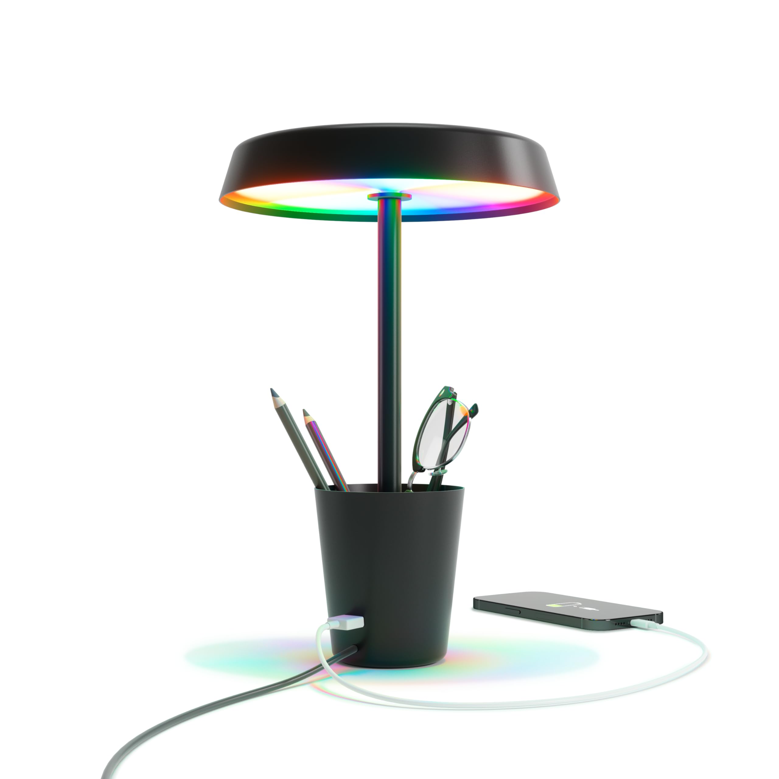 Nanoleaf x Umbra Matter Over Thread Cup Lamp, Bedside or Desk Light, RGB & Whites, App & Voice Control (Black)