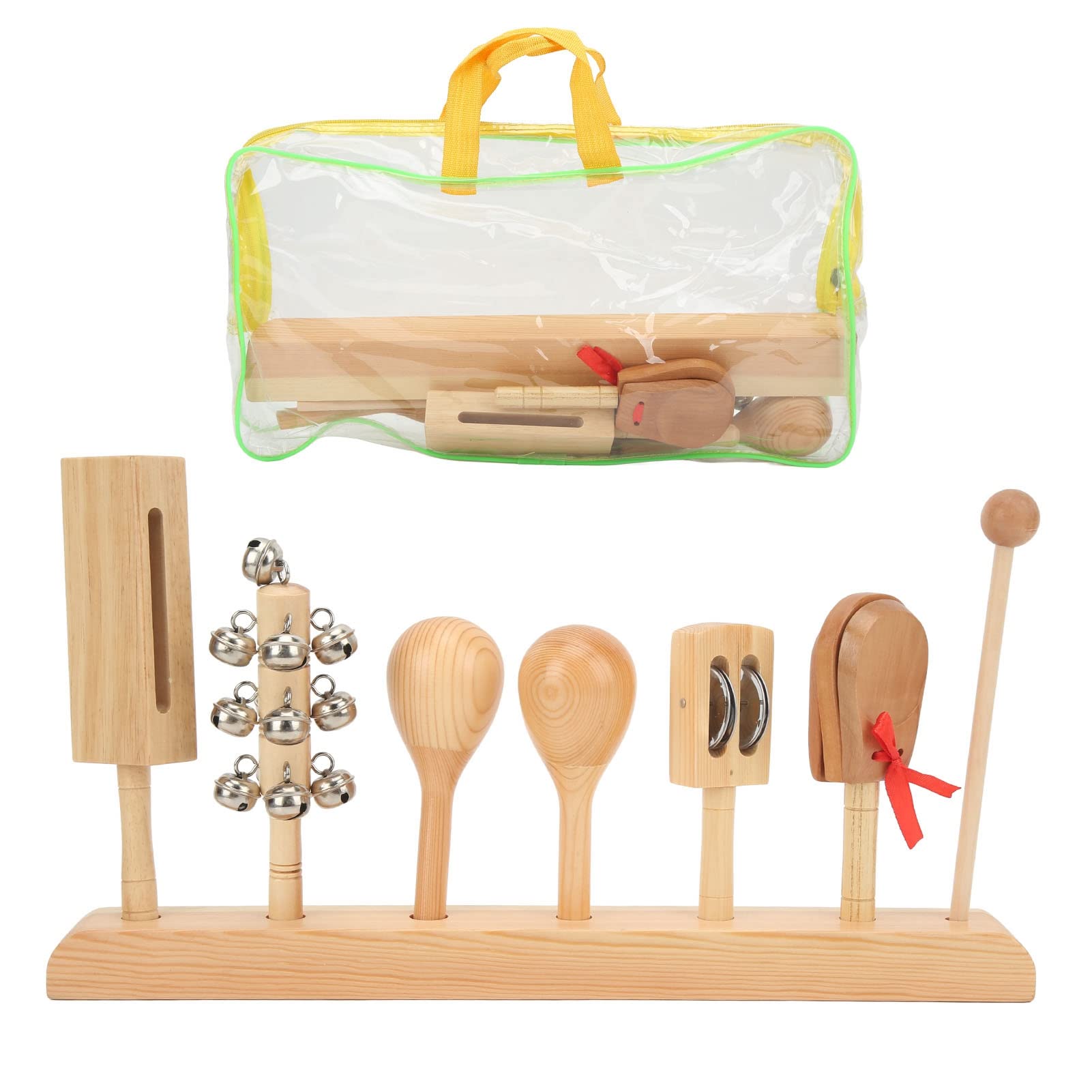 Zestaw perkusyjny dla dzieci Drewniane instrumenty muzyczne z grzechotką Dzwonek Kastaniety Knock Stick Młotek piaskowy dla dzieci Małe dzieci Rodzic Dziecko Czas Lite drewno Metal