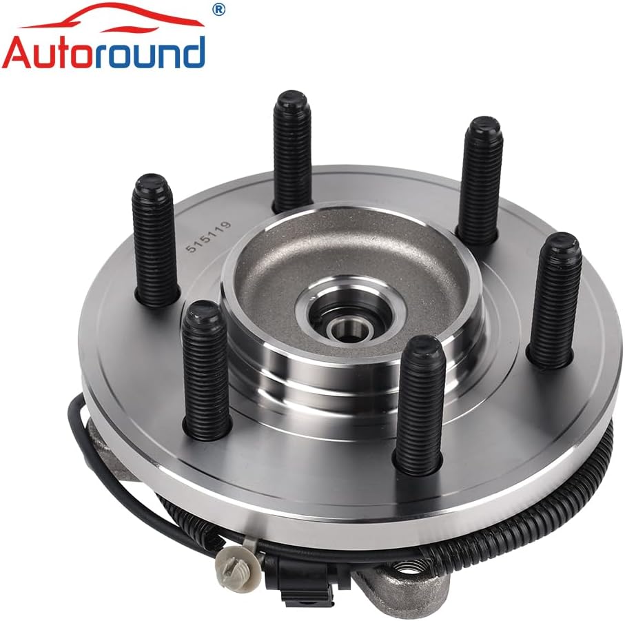 Autoround Pair 4WD Front Wheel Hub and Bearing Assembly 515119 Compatible with Ford F-150 2009 2010 6 Lug w/ABS