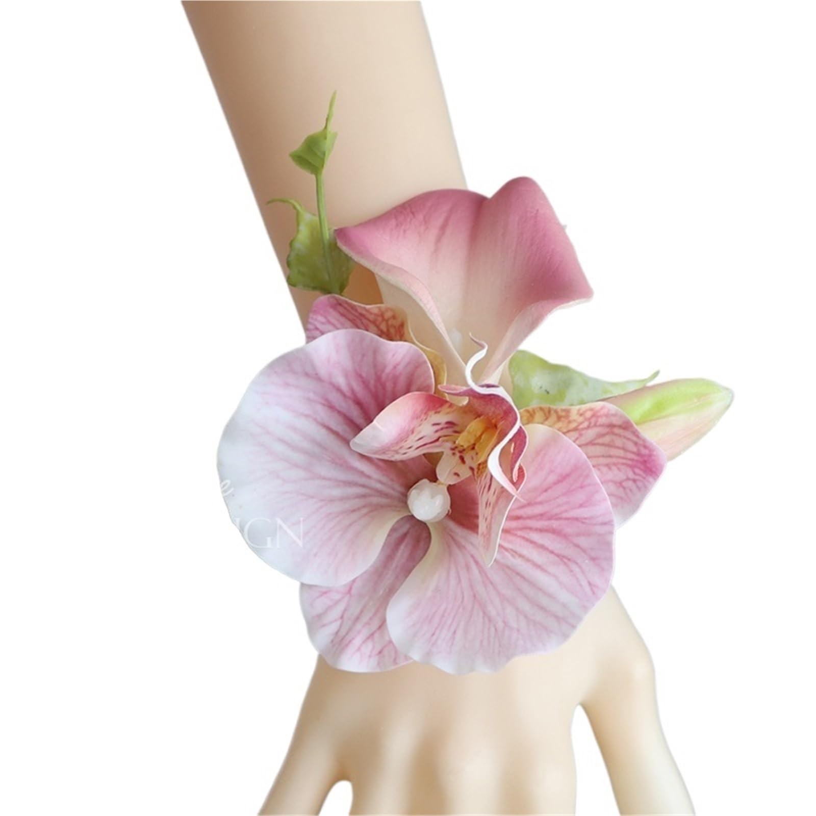 GHHZML Boutonniere Lily Orchid Wedding Boutonniere for Groomsmen Bridesmaids And Brides