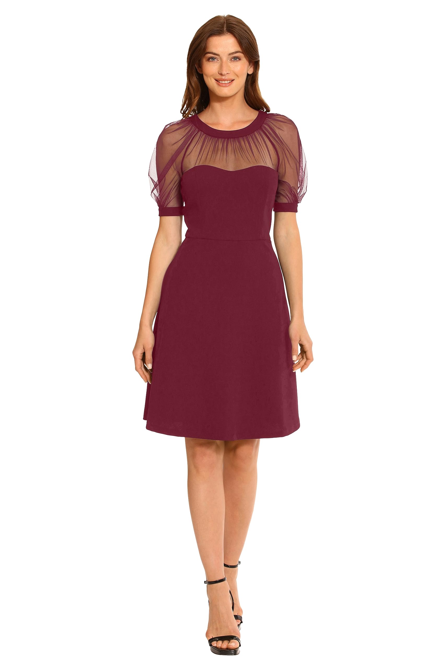 Maggy London Women's Maggy London Women's Dresses Illusion Dress Occasion Event Party Holiday Cocktail Guest of Wedding
