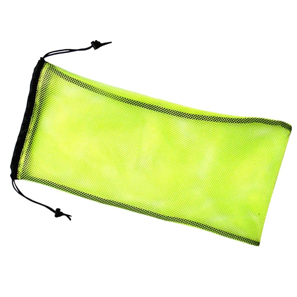 Mesh Drawstring Bag for Snorkeling Equipment Diving Fins Goggles Mask Yellow-picture-16