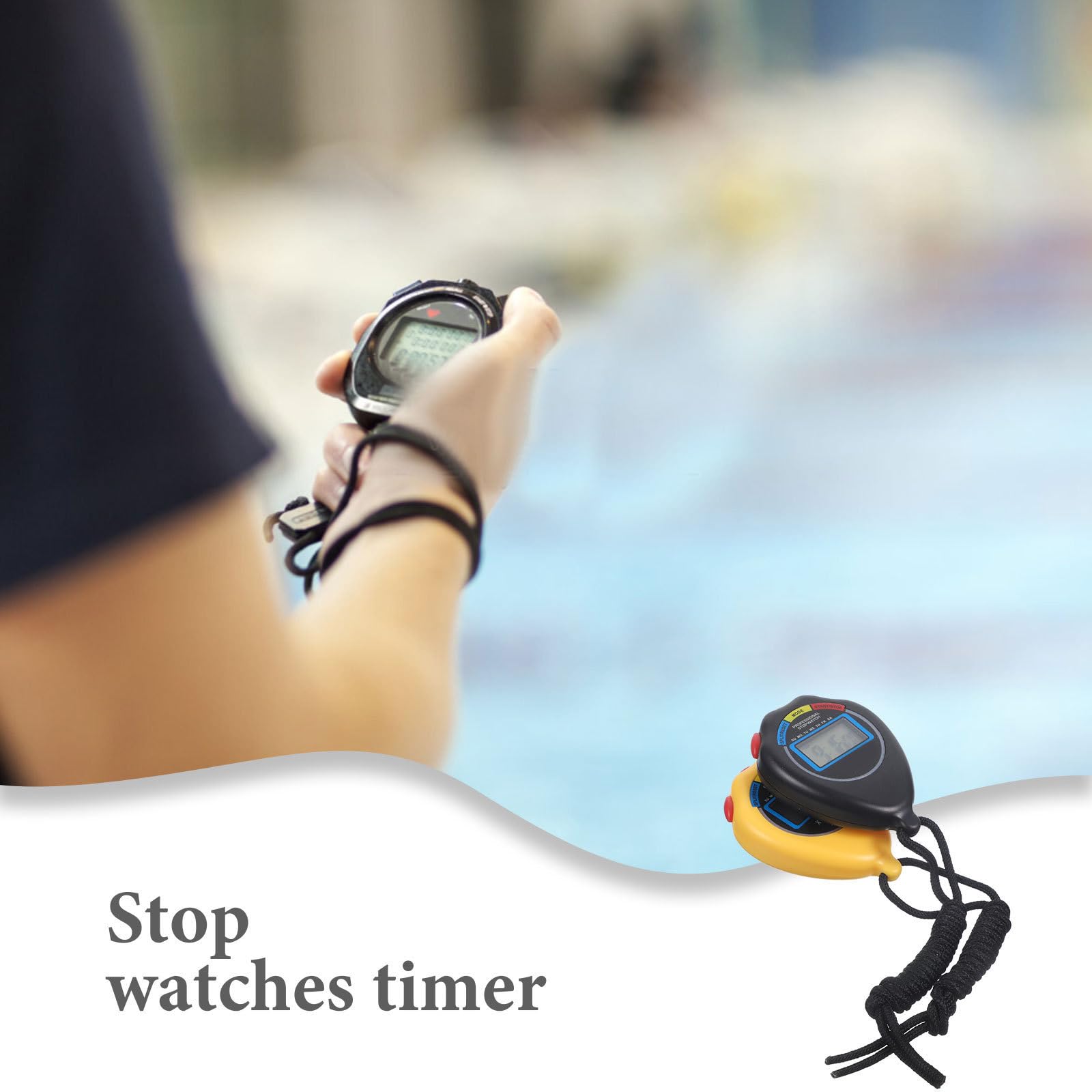Hemobllo 3 Set Cronometro Sportivo Timer Multifunzione Portatile Con Display Per Allenamento Palestra E Corsa Resistente E Facile Trasportare 2 Pezzi*3