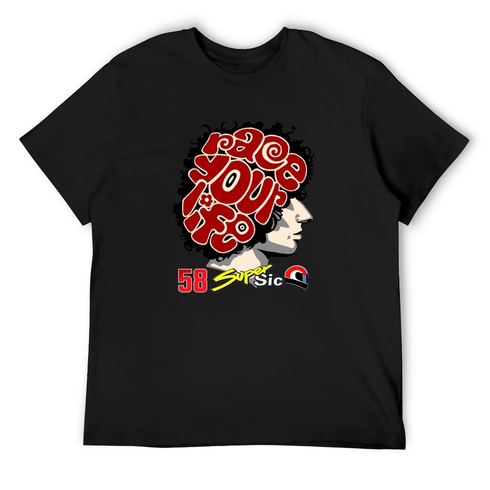 Marco Simoncelli T-Shirt for Men Team Tshirt Black M