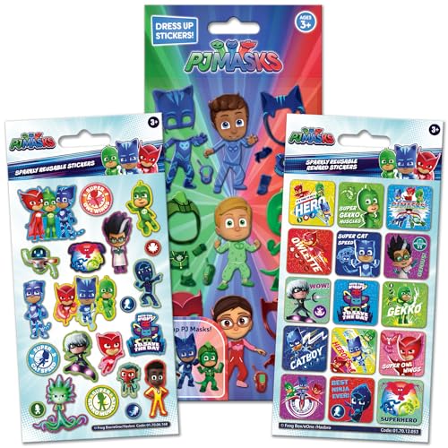 PJ Masks Big Sticker Bundle | Perfect for Scrapbooking and Decoration | Reusable on Non-Porous Surfaces