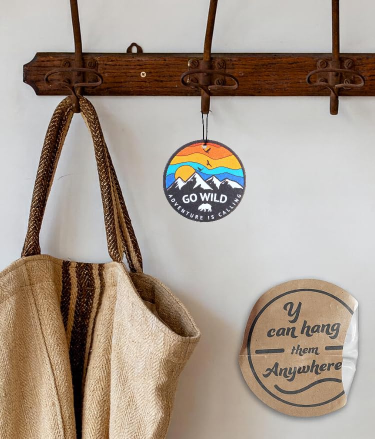 Image of Outdoor Adventure Car Air Freshener 4 Pack Scented With Premium Oils By Fresh Fresheners (Go Wild)