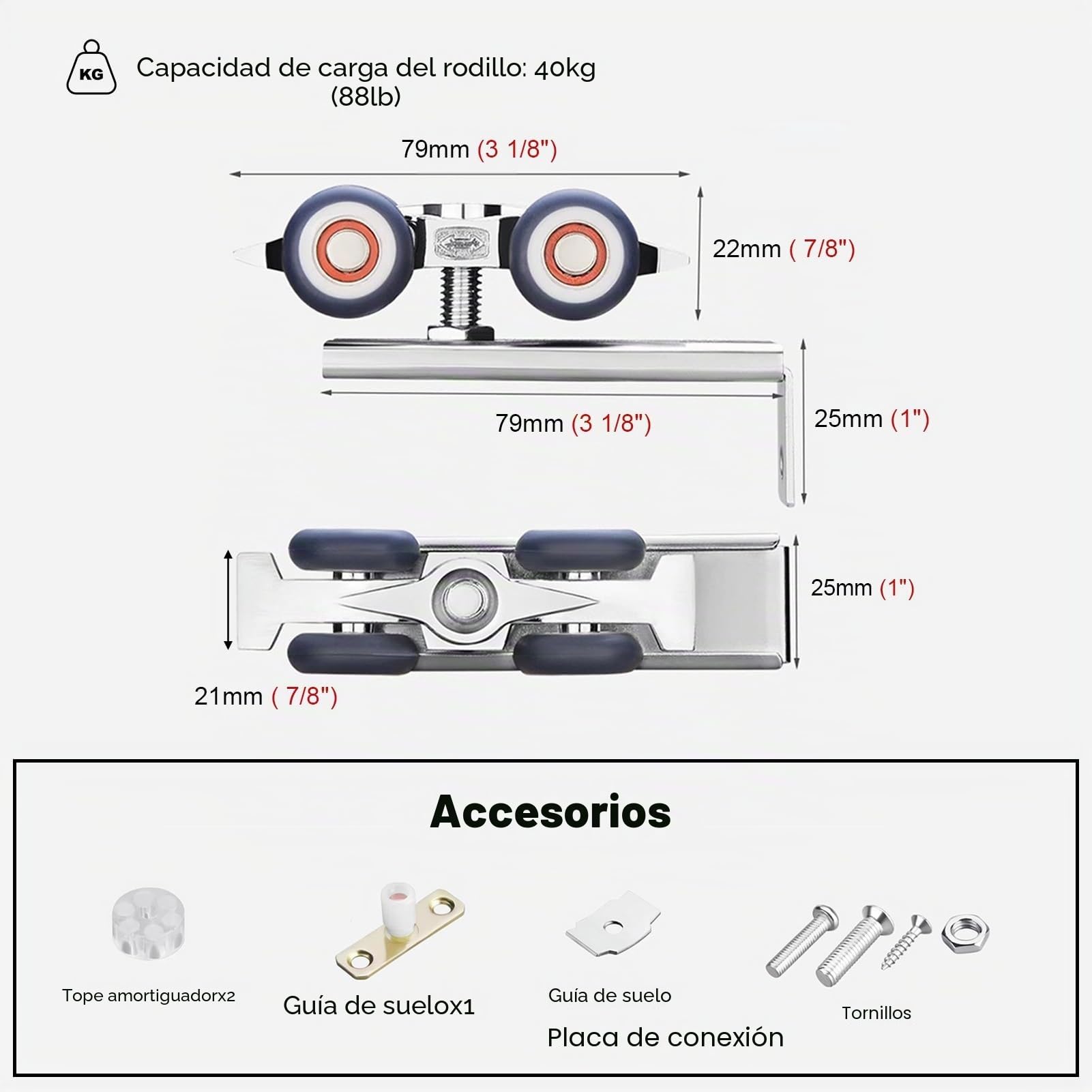 herrajes puertas correderas Kit de Riel para Puerta Corrediza de Alta Resistencia, Juego de Rieles Silenciosos para Puerta de Armario, Herrajes de 2 mm Grosor, Fácil Instalar.(Black,140cm/55.1in)