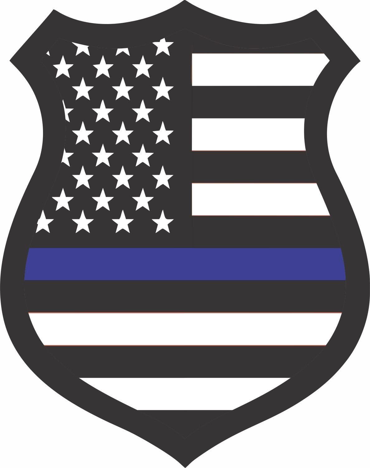 Amazon.com: ION Graphics Blue Lives Matter Badge Sticker Police Decal ...