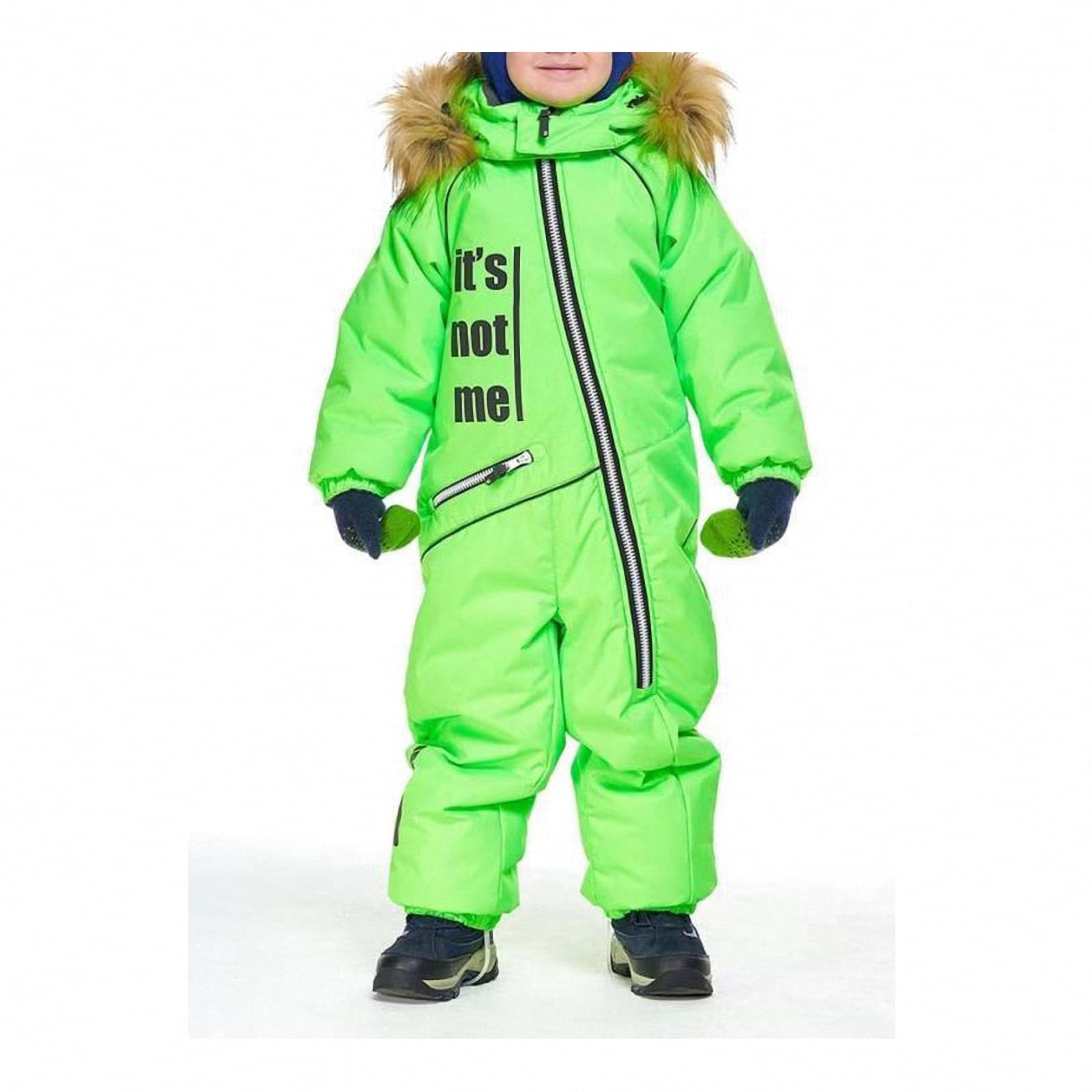 Tute da Sci Stampate in Un Unico Pezzo Bambino,Giacca Giubbino Sci Snowboard Esterni in Stile Americano,Soft Shell Snowsuit Cotone Cappotto Neve Invernali Ragazzi/Ragazze