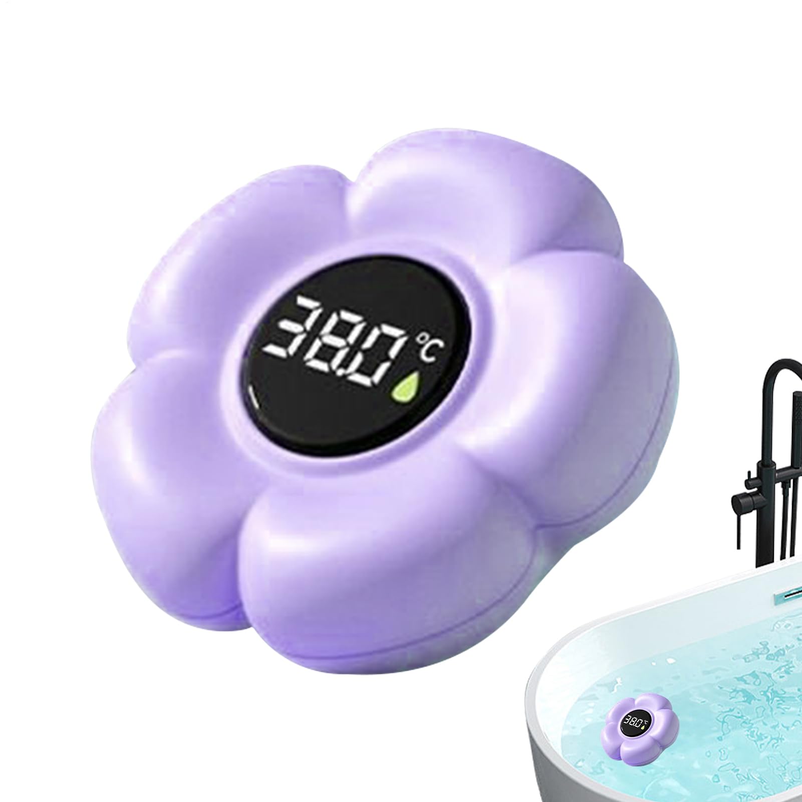 Termómetro de Baño Infantil,Sensor Digital Flotante de Alta Precisión | Termómetro Digital para Bañera Impermeable con Forma de Flor y Pantalla LED,Para Uso De Niños En El Hogar, Baño, Ducha Y Piscina — view 9
