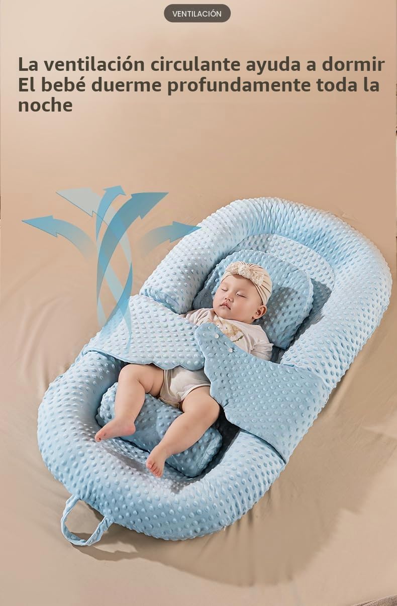 Almohada de lactancia grande, almohada de apoyo para la alimentación del bebé, almohadas de bebé para dormir para recién nacidos, cama ergonómica en la cama, esenciales para biberón y