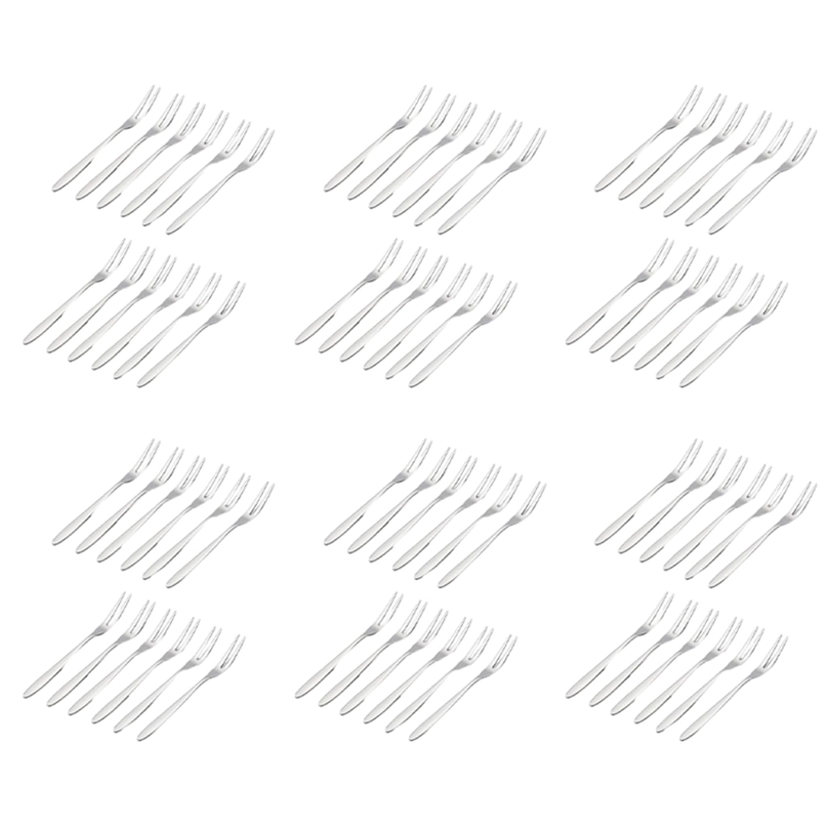 Vjsujehgy 72 Pcs Dessert Forks,5.1 InchStainless Steel Mini Salad Fruit Fork Tasting Forks Cocktail Fork