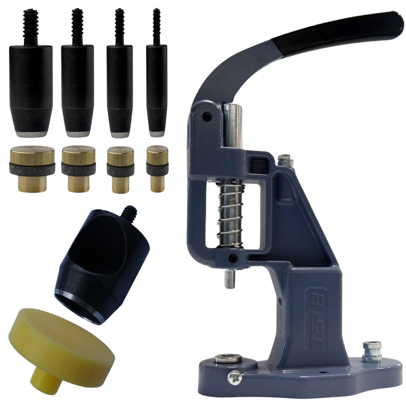 ISTA TOOLS Lochstanze für Leder Kunstleder Filz Biothane Stoff Presse Ösenpresse Textillocher (Presse + 4 mm & 6 mm Lochpfeife)