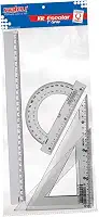 Conjunto para Desenho 1 grau x 4 unidades, Waleu 10130001, Multicor