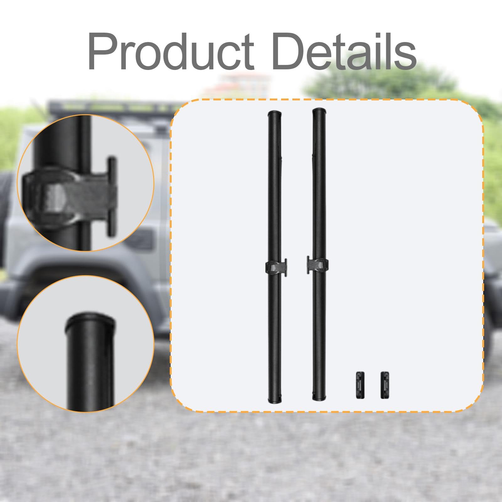 2 Pièces Pare-Soleil de Fenêtre de Voiture Store Enrouleur Cache de Fenêtre pour Double Protection Solaire et D'Intimité Adapté Au Modèle JB74