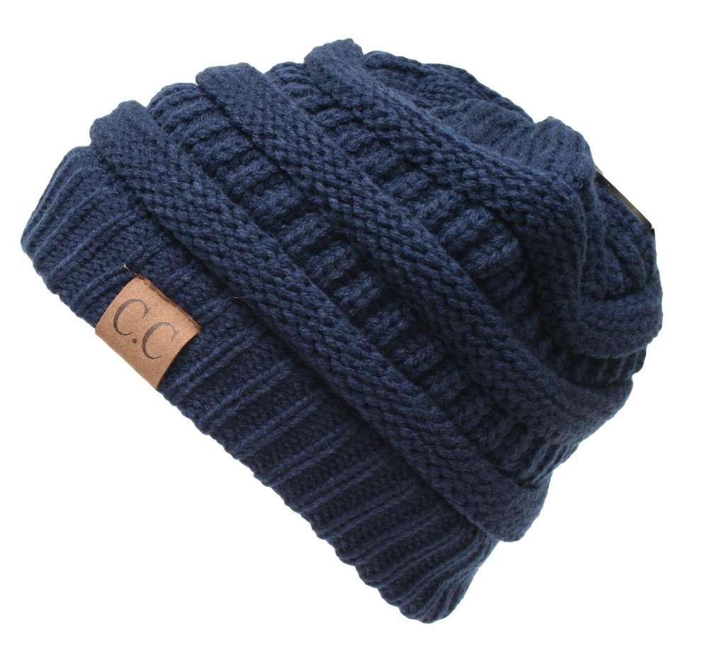 C.C Trendy Warm Chunky Soft Stretch Cable Knit Beanie Skully, Winter Mint, One Size — view 187