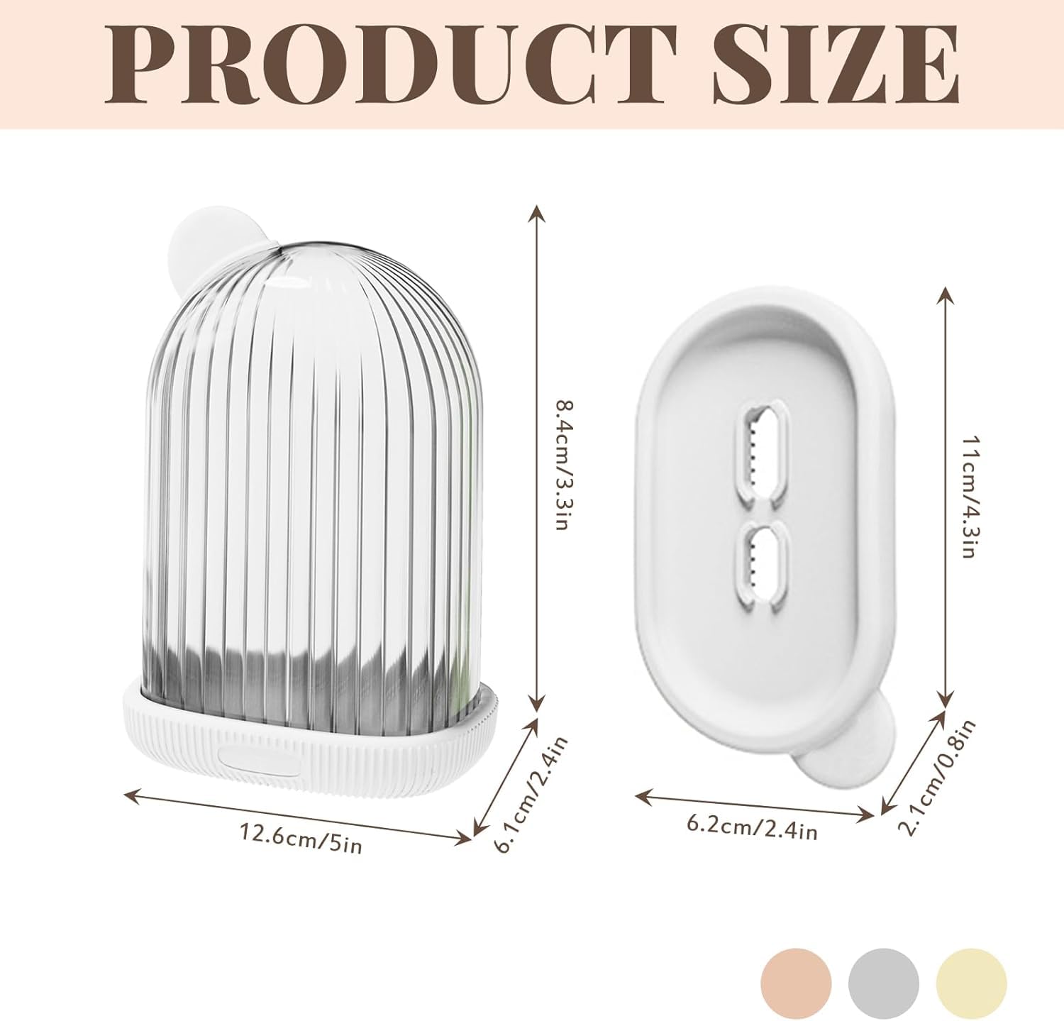NOMAZO 2 in 1 Travel Soap Case with Bath Brush Leakproof, Draining, Waterproof Soap Holder for Travel, Gym, Bathroom & Outdoor Use (Pack of 1) 1