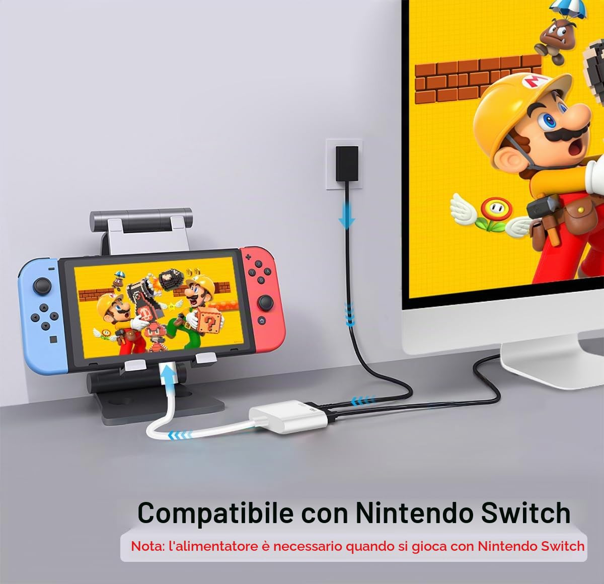 Adattatore Apple USB-C a HDMI 4K a 240Hz per iPhone 15 16 MacBook Pro Air iPad Pro, certificato MFi Type-C Digital AV HDMI 2.1 cavo compatibile con Samsung Galaxy S25, Nintendo Switch, Pixelbook, XPS